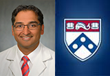 headshot of Samir Mehta, MD and the Penn Med Physician Blog logo