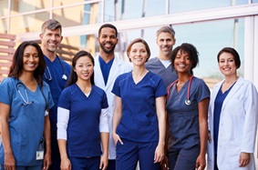 A group of smiling advanced care providers