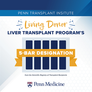 Living Donor 5 Bar Designation Liver Transplant graphic