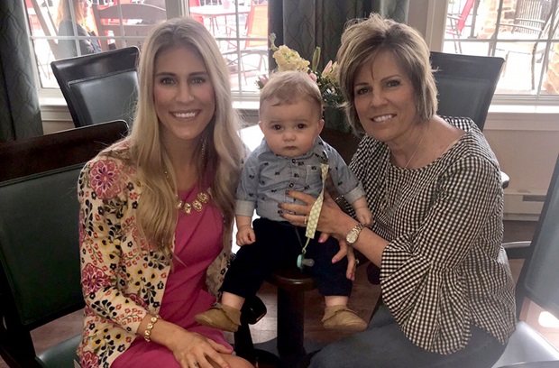 Megan DePalma with her mother Lisa Dychala, and son Cayden DePalma