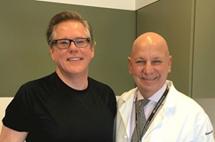 Patient Bruce Panczner with Dr Scott Levin