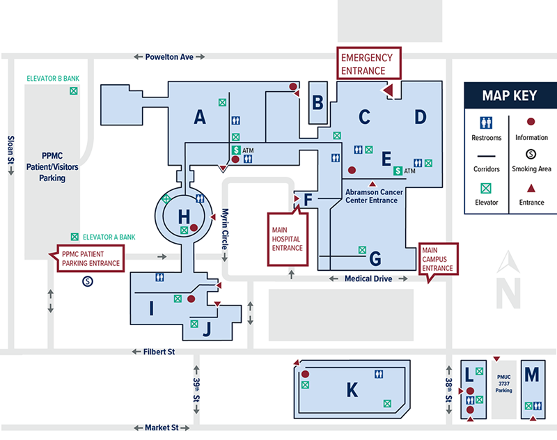 Penn Presbyterian Medical Center floor plan