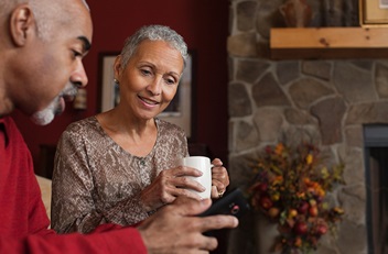 African American Couple with Tea