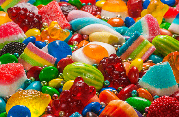 Variety of candy