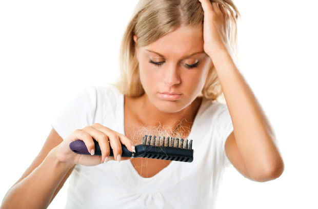 تساقط شعر المرأة