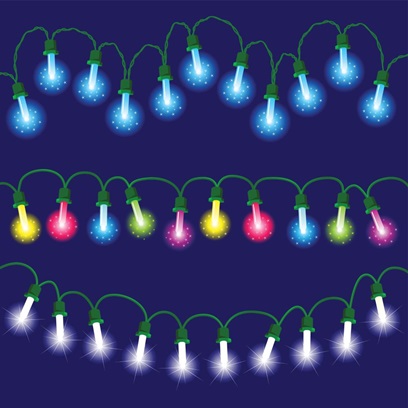 Assortment of holiday lights