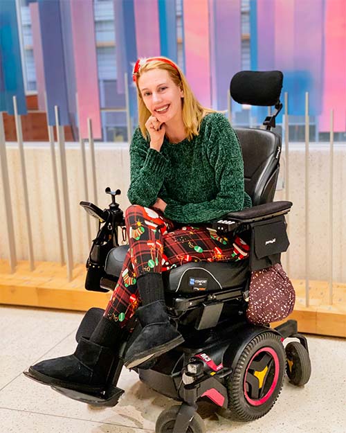 young woman in wheelchair