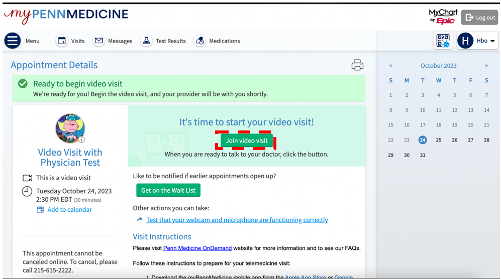 Epic Video Client instructions for desktop - Penn Medicine